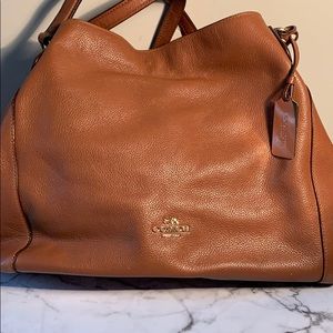 Coach Brown Leather Edie Shoulder Bag